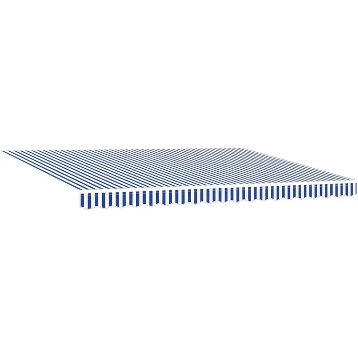 vidaXL Manuelle Gelenkarmmarkise mit LEDs Blau und Weiß 5x3 m 3419322 – Bild 2