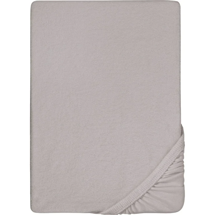 biberna Frottee-Stretch-Spannbetttuch 0012344, sturmgrau, 1x 180x200 cm - 200x200 cm – Bild 5