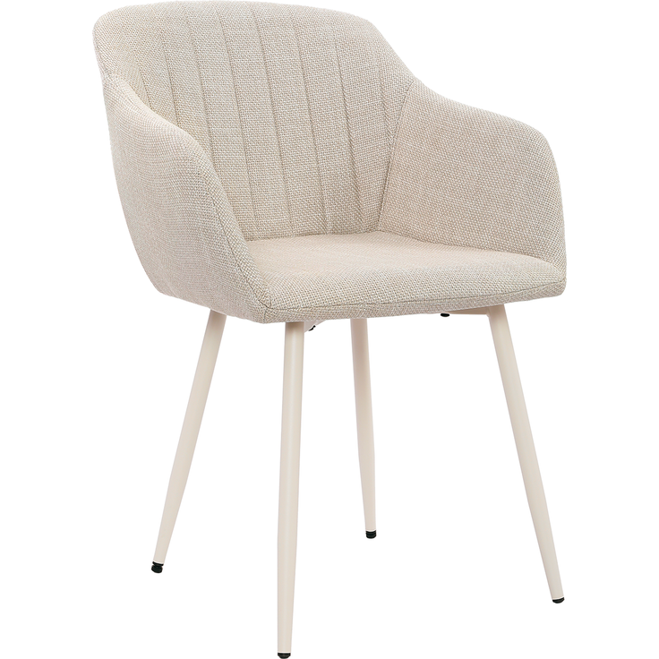 GOEURVANT 711 Esszimmerstühle 2er-Set mit Armlehnen, Webstoff - Beige – Bild 8