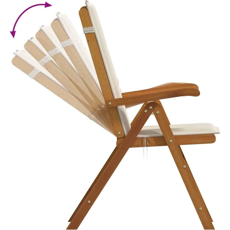 vidaXL Essgruppe für draußen mit Sonnenschirm 6 stk. 4-Sitzer 3438550 – Bild 11