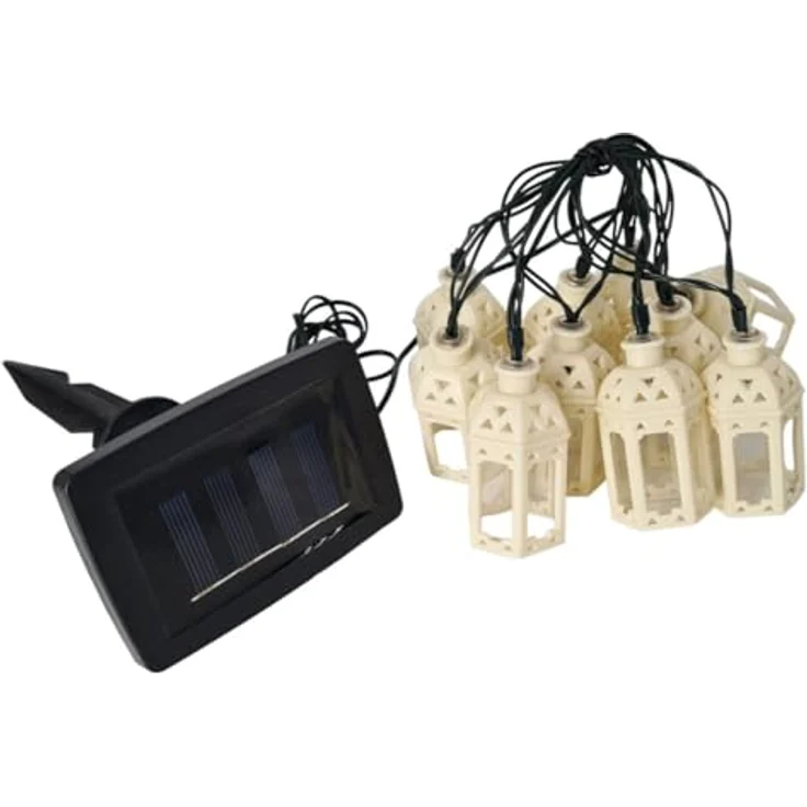 abc HOME LED-Lichterkette Laternen, LEDs, Solarpanel, Lichtsensor, 325 cm – Bild 2