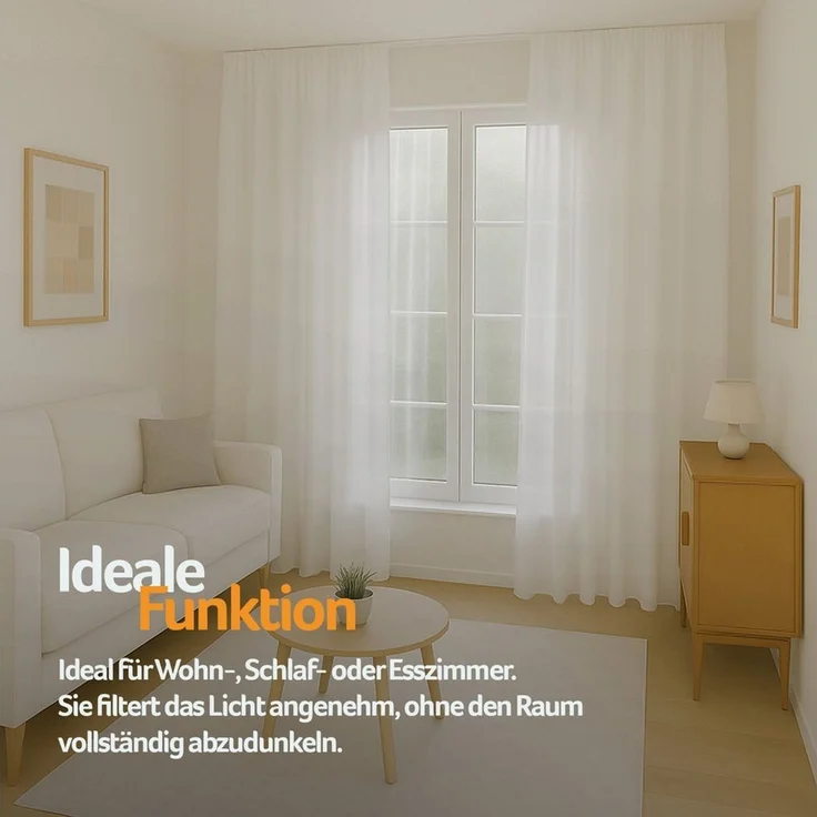 Bestlivings Gardine "Ellen" mit Universalband (2 St), Kräuselband, blickdicht, in moderner Satin-Optik, einfarbig, modern, waschbar bei 30°C – Bild 4