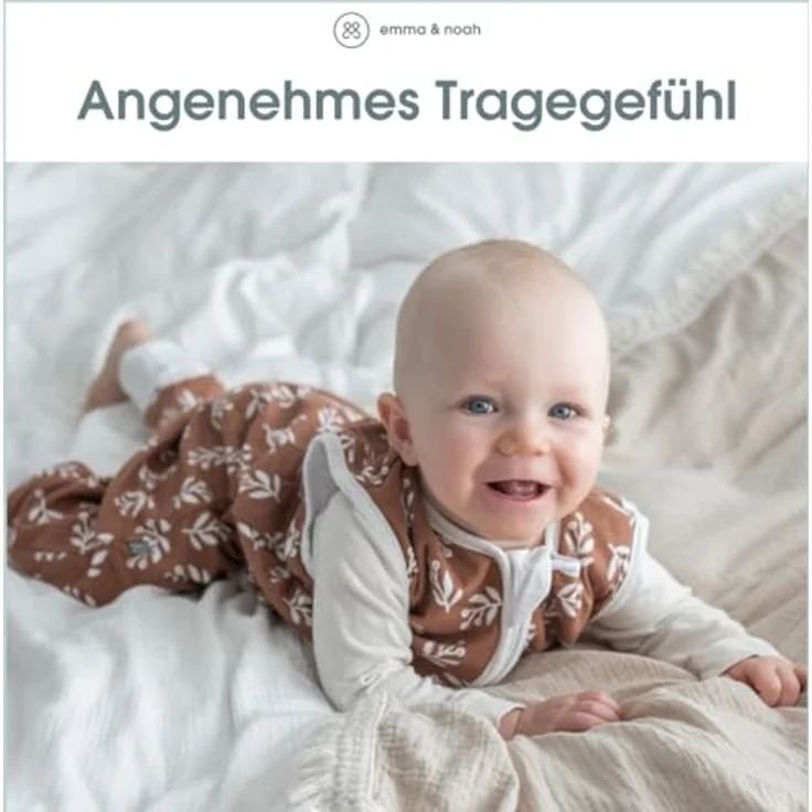 Emma & Noah Schlafsack mit Füßen 1.0 TOG, Punkte Mint 100cm (Emma & Noah GmbH) – Bild 5