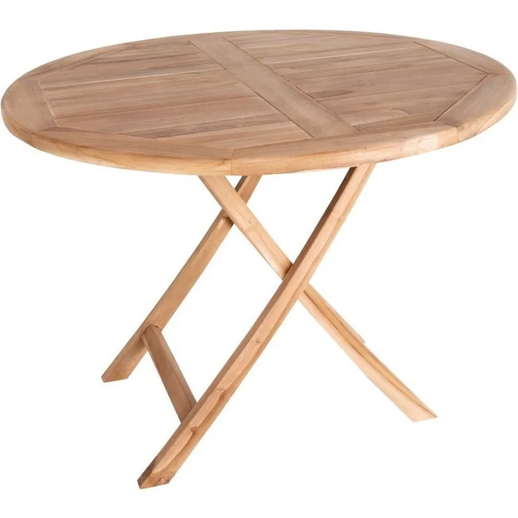 ebuy24 Gartentisch Oline Gartentisch Ø100 cm Teakholz massiv.