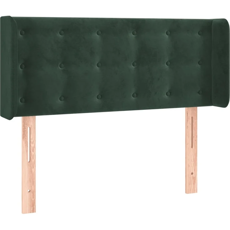 vidaXL Kopfteil mit Ohren Dunkelgrün 103x16x78/88 cm Samt 3119247 – Bild 2