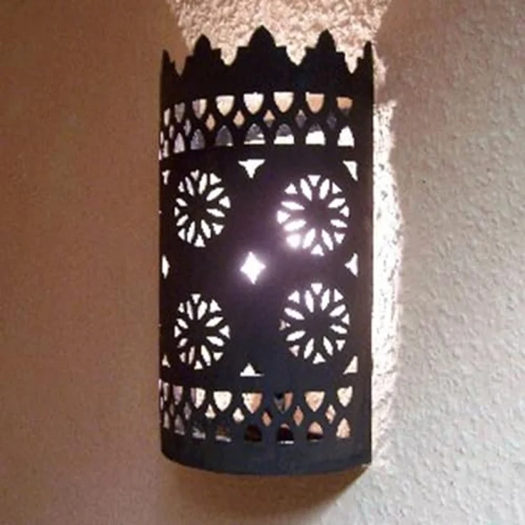 Marrakesch Orient & Mediterran Interior Wandleuchte Orient Wandlampe Lera H 30 cm, Metall-Patina in Handarbeit, Handarbeit – Bild 5