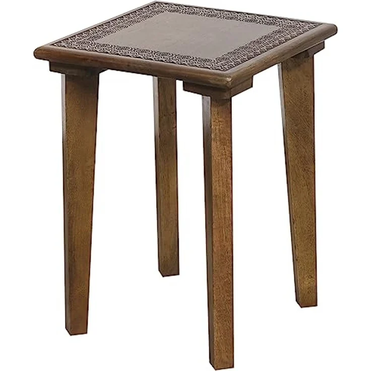 Marrakesch Orient & Mediterran Interior Beistelltisch Beistelltisch Nachttisch Holz, Tisch Hocker Astus Orientalische (1 Tisch), Handarbeit – Bild 3