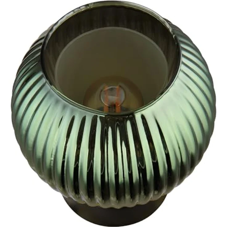 Globo Tischleuchte Zumba, Nachttischlampe mit E27 Fassung, schwarz-grün, H 17 cm, 25W – Bild 7