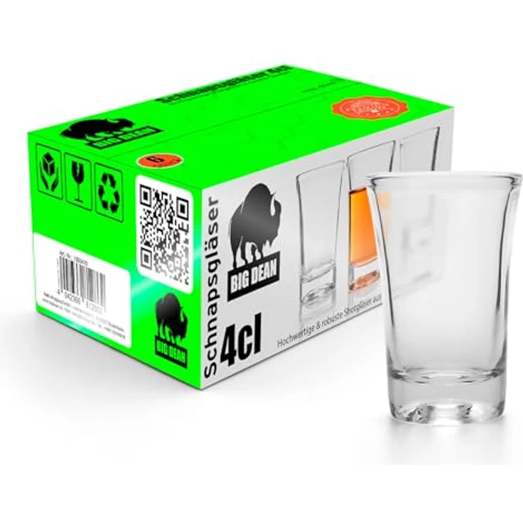 BigDean 12 Stück Schnapsgläser 4cl – Shotgläser in Gastro-Qualität & Geschenkbox – Bild 9
