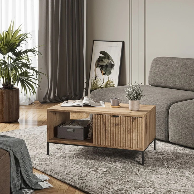 Couchtisch Eliza Viking Oak 90 x 50 cm mit einer Schublade Vicco – Bild 4