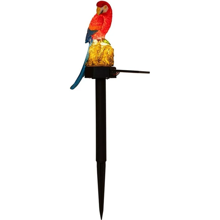 Haushalt International LED Solarleuchte Solar-Gartenstecker Papagei Solarlampe, LED, warmweiß, Solarbeleuchtung – Bild 1