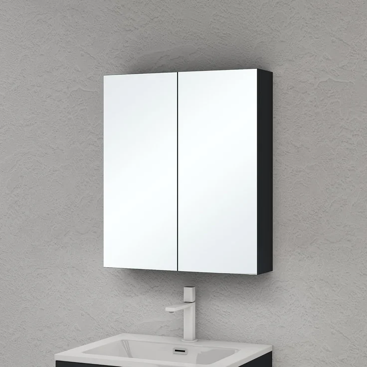 doporro Badezimmerspiegelschrank Wandchrank Aufbewahrungsschrank Badezimmer Spiegelschrank02 – Bild 1