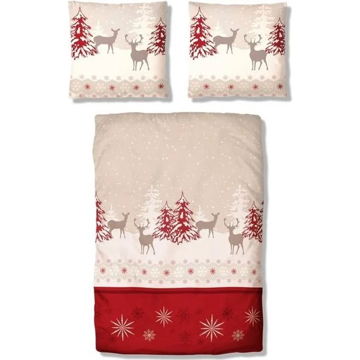 OTTO home Bettwäsche Venua in Gr. 135x200 oder 155x220 cm, Linon, 2 teilig, Winterbettwäsche, Weihnachtsbettwäsche – Bild 4
