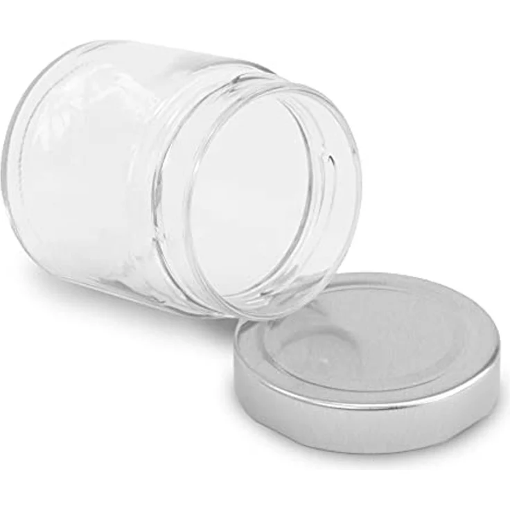 itenga Marmeladenglas itenga Set 10 Marmeladengläser rund mit silbernem Deckel 212ml – Bild 5
