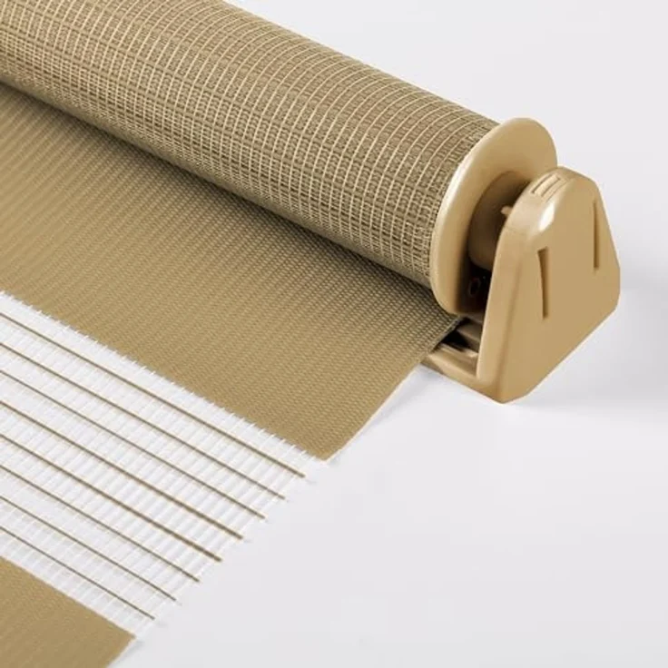 Doppelrollo Klemmfix ohne Bohren Rollos für Fenster und Tür Seitenzugrollo, Sonello, blickdicht, ohne Bohren, freihängend, Klemmfix, 30cm x 100cm Beige Duo Rollo, Lichtschutz, Jalousie mit Klemmträger – Bild 4