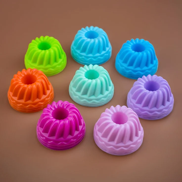 PRECORN Gugelhupfform 24er Silikon Mini Gugelhupf Backform hitzebeständig BPA-frei Ø 6,5 cm – Bild 4