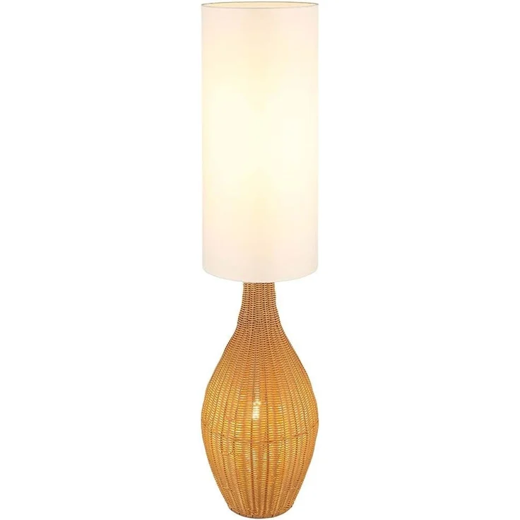 NOWA Stehlampe ANKO, ohne Leuchtmittel, Stehleuchte, Rattan-Optik, Wohnzimmer, Schlafzimmer, Flur – Bild 8