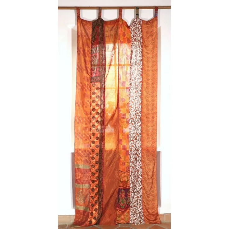 Guru-Shop Vorhang Seidiger Vorhang (1 Stk) Gardine aus Patchwork..