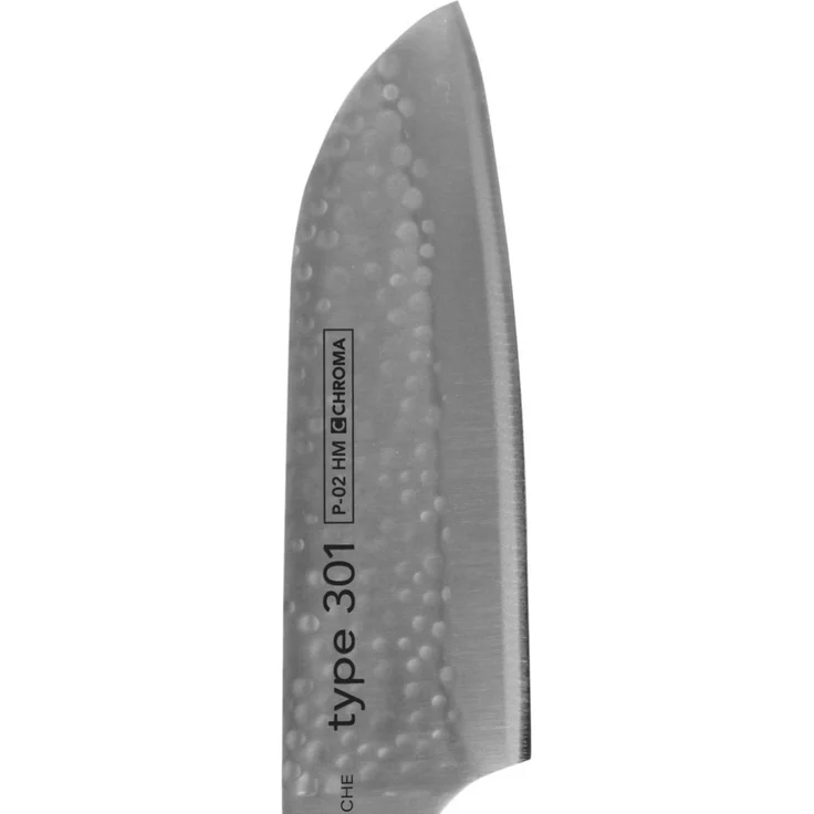 P-02 HM CHROMA type 301 Santoku mit Hammerschlag – Bild 2
