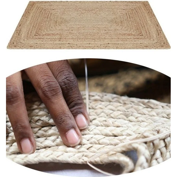 Marrakesch Orient & Mediterran Interior Teppich Jute Wohnzimmer Teppich Nora 120 x 170 cm, Handarbeit – Bild 2