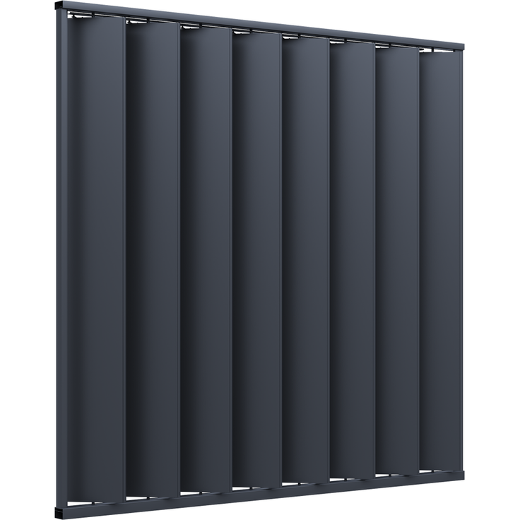 Weide Pergola Sichtschutzwand 2,65m mit kippbaren Lamellen anthrazit – Bild 7