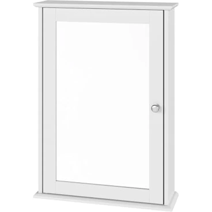 eSituro SBP0027 Spiegelschrank Badspiegel Hängeschrank mit Türen Wandschrank Badschrank Weiß BHT ca: 42 x 58,5 x 12 cm