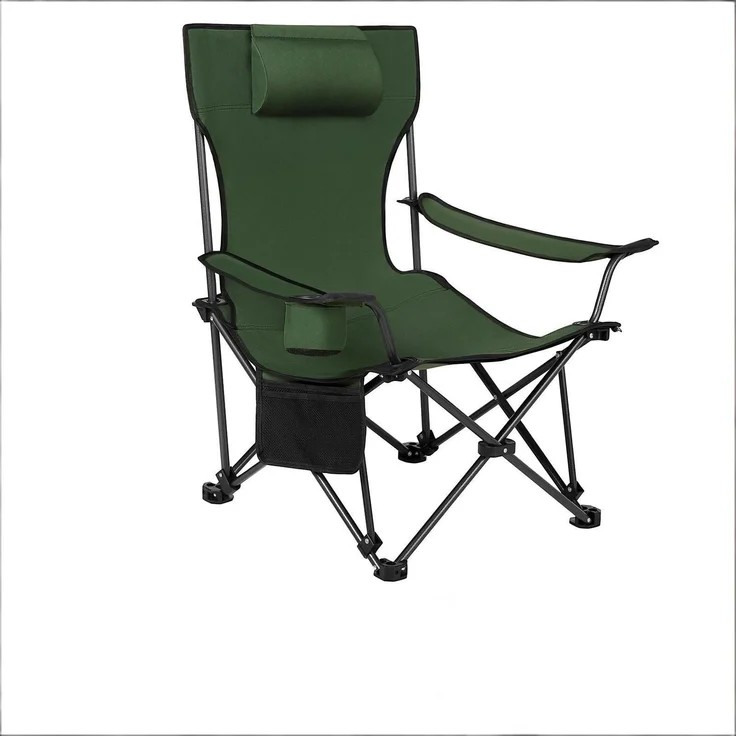 Campingstuhl B 84 x T 115 x H 88,5 cm / 160 x 84 x 44 cm aus 600D Oxford-Gewebe und Stahlrohr, klappbar mit Fußlehne, 1 Stk. – Bild 9