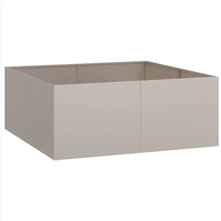 vidaXL Pflanzkübel Rostig 100x100x40 cm Wetterfester Stahl 860821 – Bild 4