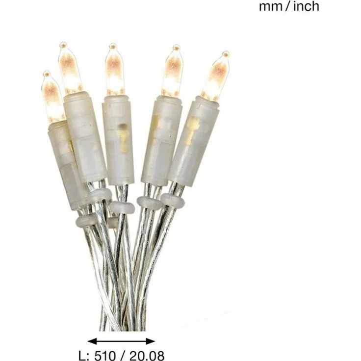 LED-Mini-Lichterkette "P-LED", 20teilig, w/w, tran – Bild 2