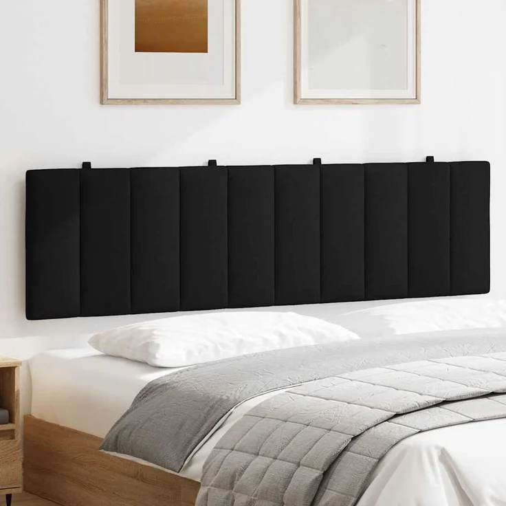 vidaXL Kopfteil-Kissen "Hanko" Schwarz 180 cm Stoff – Bild 3