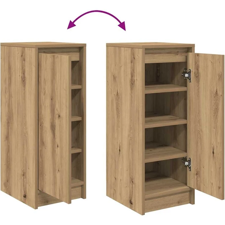 vidaXL Schuhschrank Artisan-Eiche 29,5x34x76 cm Holzwerkstoff 861867 – Bild 8