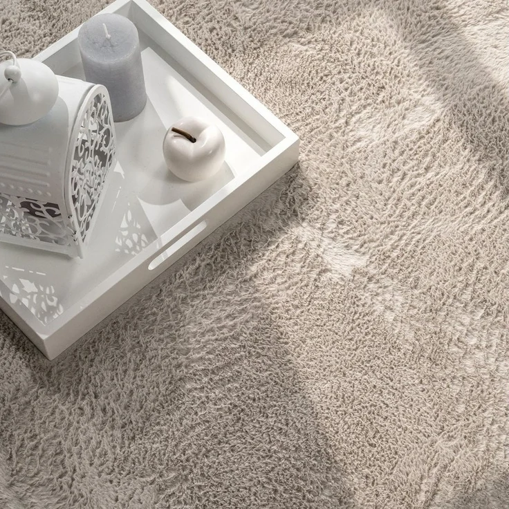 TT Home Teppich Suave 600, rechteckig, Höhe: 14 mm, Wohnzimmer Hochflor Teppich Kunstfell Modern Unifarben Flauschig Weich – Bild 5