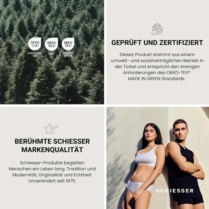 Schiesser Feinbiber Bettwäsche Set Todd aus weicher, wärmender Baumwolle, Farbe:Braun und Blau, Größe:135x200 cm – Bild 7