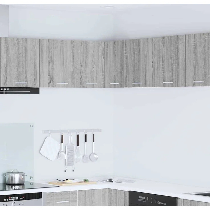 vidaXL Hängeschrank Grau Sonoma und Weiß 57 x 57 x 40 cm Holzwerkstoff 884191 – Bild 1
