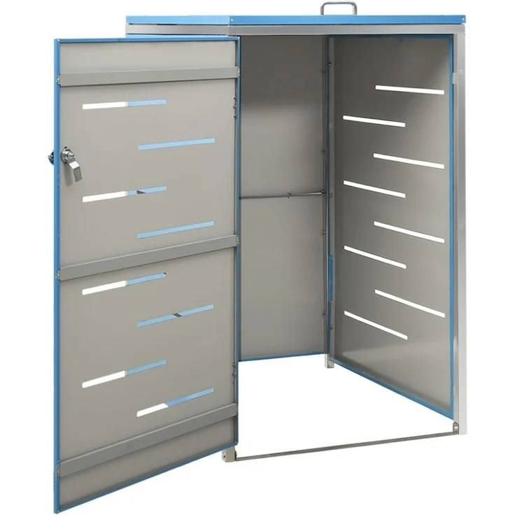 vidaXL Mülltonnenbox für 1 Tonne 69x77,5x112,5 cm Edelstahl 149566 – Bild 4