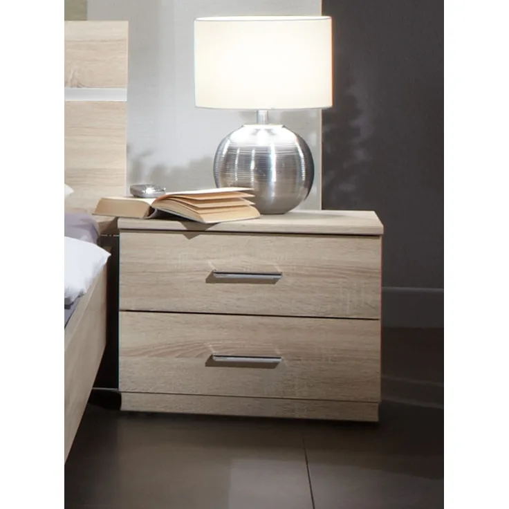 Nachtschrank >Anna< in EICHE SAEGERAU-NACHBILDUNG - 52x40x38cm (BxHxT)