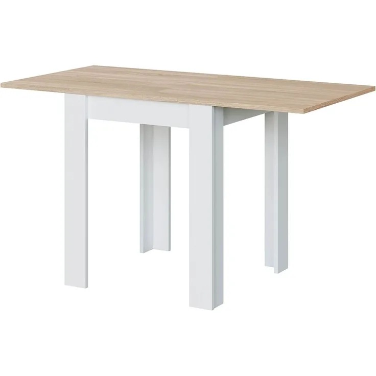 Calicosy Ausziehbarer Tisch Klappsystem in Buchform - L67 cm - Weiß