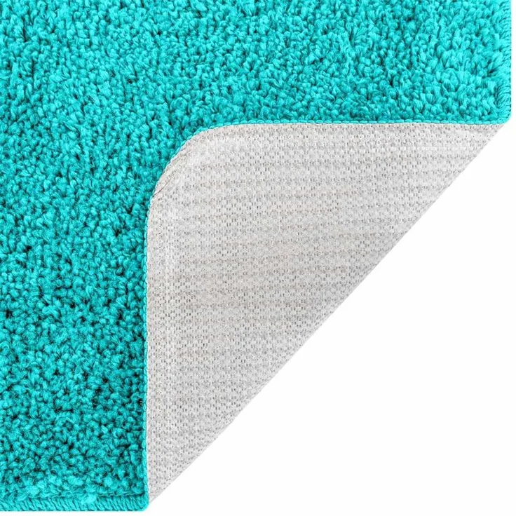 vidaXL Rutschfeste Badematte mit Toilettenausschnitt Türkis 50 x 50 cm 4019820 – Bild 3