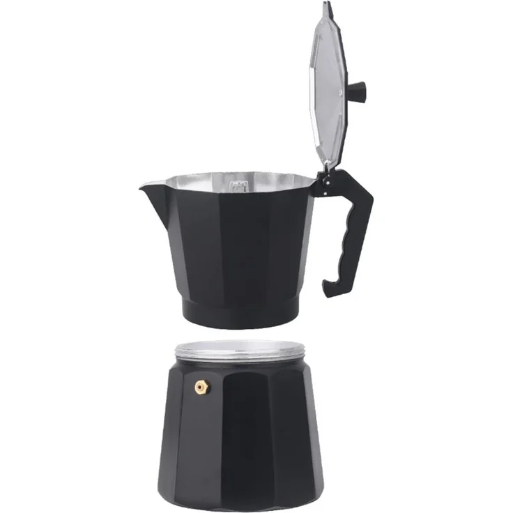 Espressokocher geeignet für alle Herdarten - Mokka-Pot in Schwarz 380 ml – Bild 2