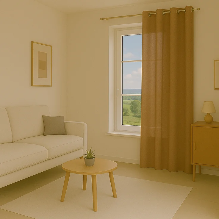 Bestlivings Blickdichte, Gardine mit Ösen, in vielen Größen und Farben Hellbraun 140x245 cm – Bild 5