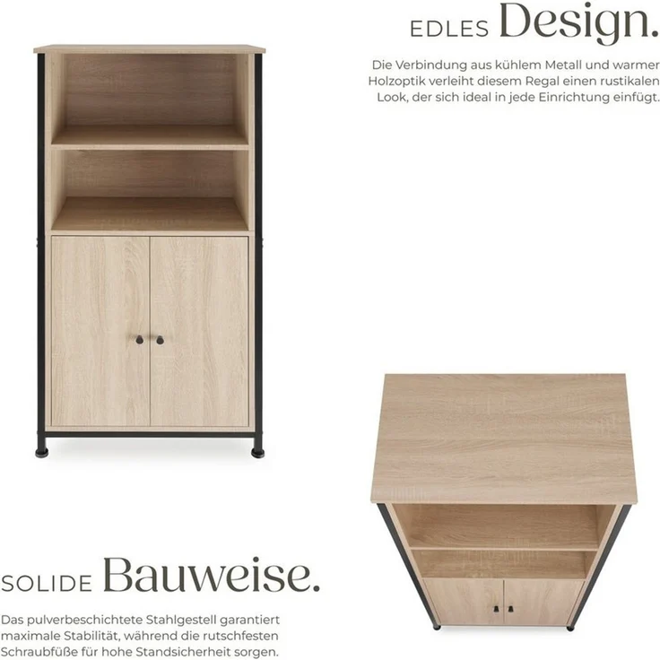 tectake Highboard Doncaster (Highboard, Montagematerial, Montageanleitung), Industrial Style – Bild 3