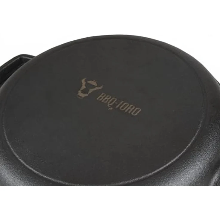 BBQ-Toro Kasserolle Gusseisen Topf mit Pfannendeckel, 5 Liter - schwarz, Gusseisenpfanne, Gusseisen – Bild 6
