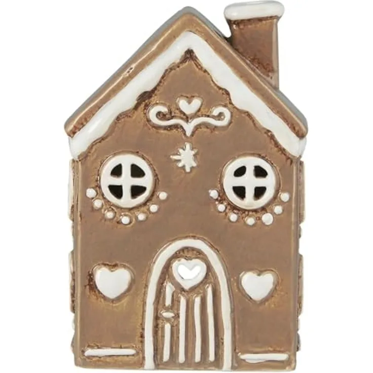 Ib Laursen Lichterhaus Teelichthalter Teelichthaus Lebkuchenhaus Braun 27650-14