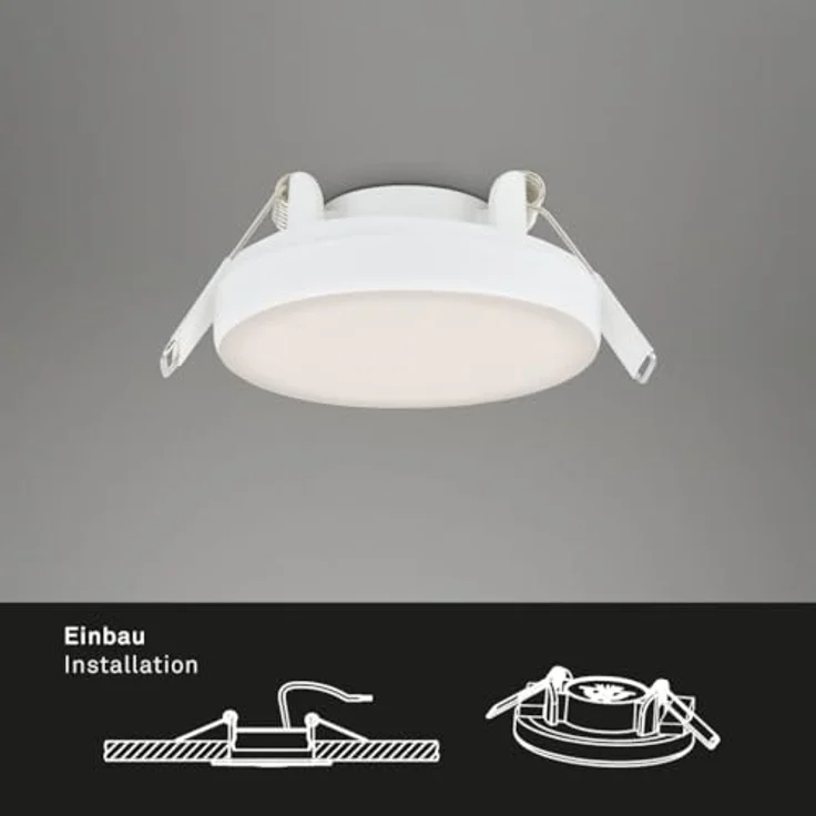 Di-Ka LED Einbauleuchte Plat 3er Set weiß Ø 7,5 cm 3W, neutralweiß – Bild 4