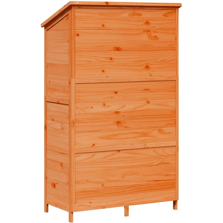 vidaXL Gartenschuppen Braun 106,5 x 56 x 176 cm Massivholz aus Fichte 42033451 – Bild 7