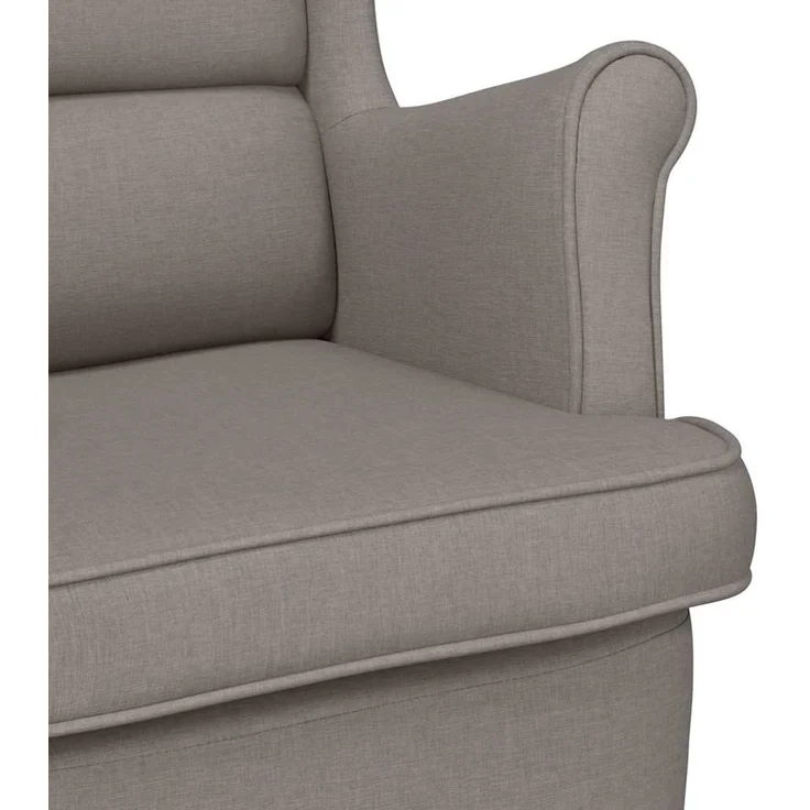 Schaukelsessel, Schaukelstuhl Taupe 74x90x102 cm Stoff – Bild 7