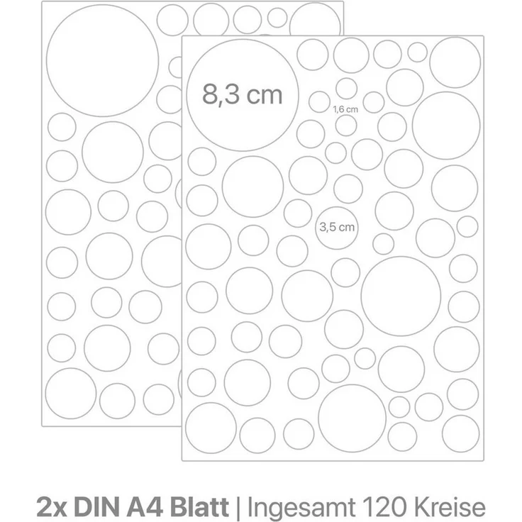 WANDKIND Wandtattoo Kreise Set 120 Stück V283 – Bild 3