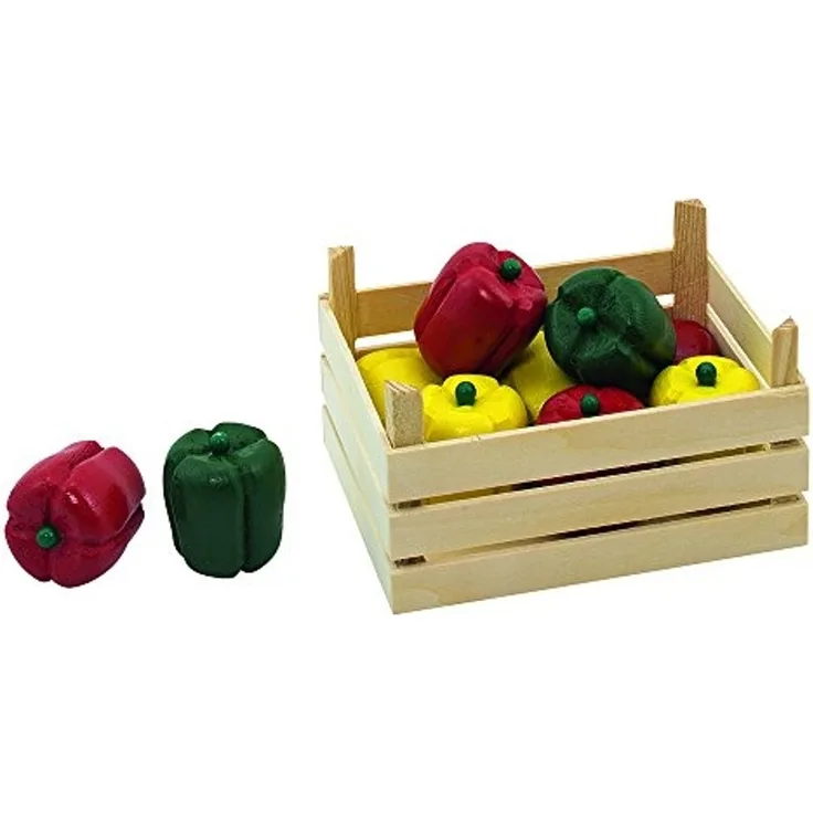 Goki 51675 - Kaufläden und Zubehör - Paprikaschoten, Gemüsekiste