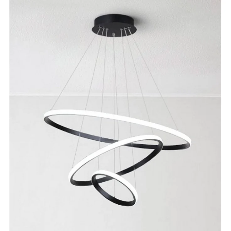 Euroton LED Pendelleuchte LED Pendelleuchte 20*40*60cm Fernbedienung dimmbar, LED fest integriert, Lichtfarbe kaltweiß - warmweiß 7000 k - 3000 k einstellbar – Bild 3