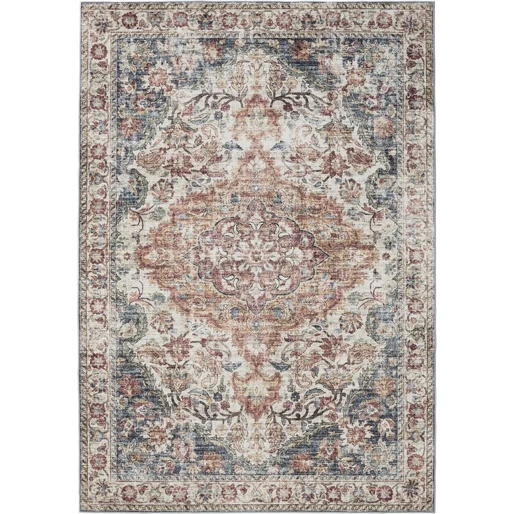 Interiyou Teppich Gent, Rechteckig, Höhe: 5 mm, Vintage Kurzflor für Wohnzimmer, Schlafzimmer, waschbar, pflegeleicht – Bild 5
